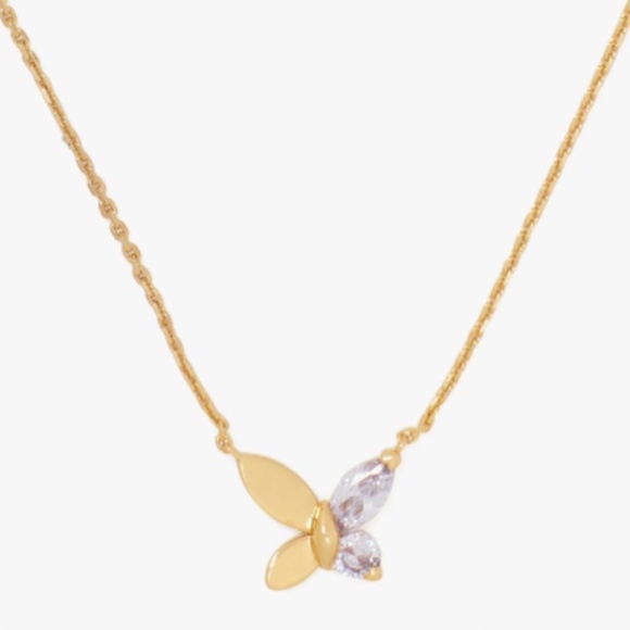 ✨PICK 2/$30✨ 🦋 Kate Spade Social Butterfly Mini Pendant w/ manufacturing flaw - Picture 7 of 10